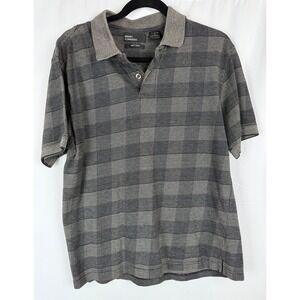 Marc Edwards Vintage Swift Dry Polo Shirt Plaid Pattern‎ Short Sleeve Mens M